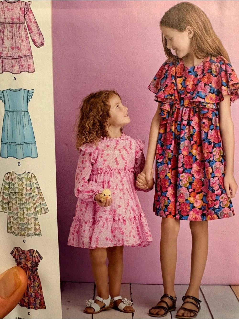 BN UNCUT SIMPLICITY 8853 K5 GIRLS DRESS SEWING PATTERNS